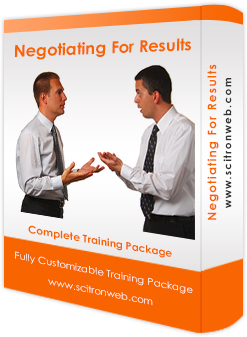 Negotiation skills training course package